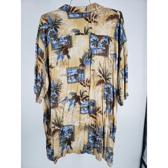 Breezy Lightweight Tropical‎ Palm Ocean Island Vacation David Taylor Size 3xlt - Picture 3 of 8